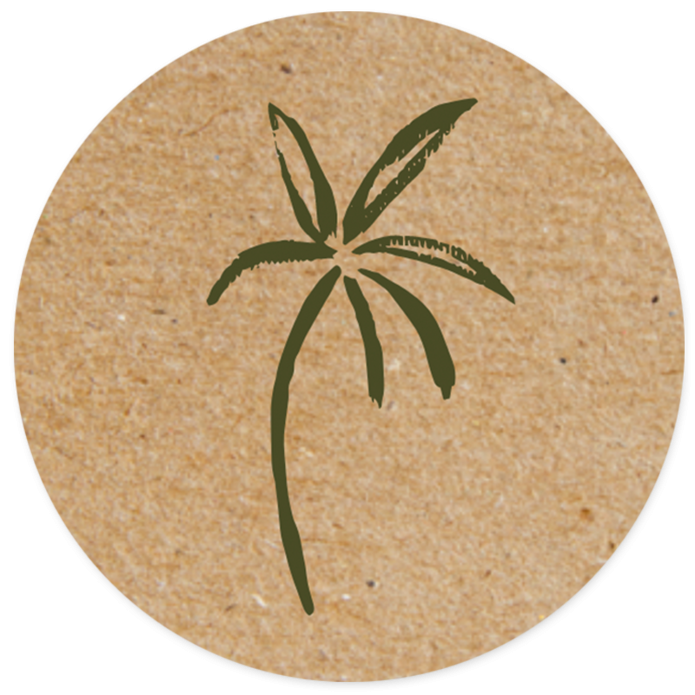Sluitsticker palmboom voor