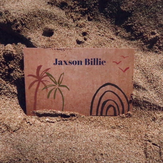 Jaxson Billie geboortekaartje tropisch binnen