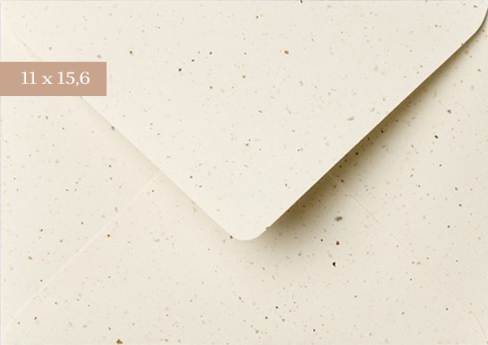Envelop 11x15,6 Recycled licht beige