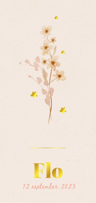 Geboortekaartje bloemen - Flo