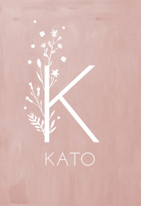 Geboortekaartje bloemen roze - Kato