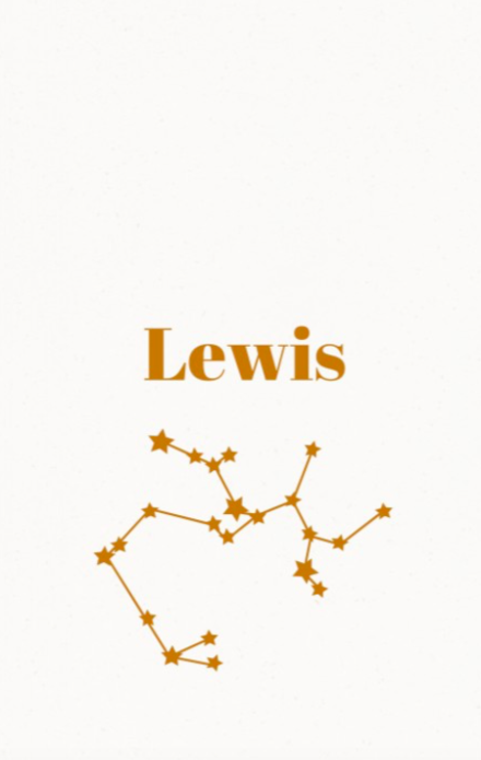 Geboortekaartje sterrenbeeld heelal - Lewis