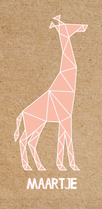 Maartje origami giraffe voor
