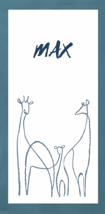 Max giraffe one-line tekening voor