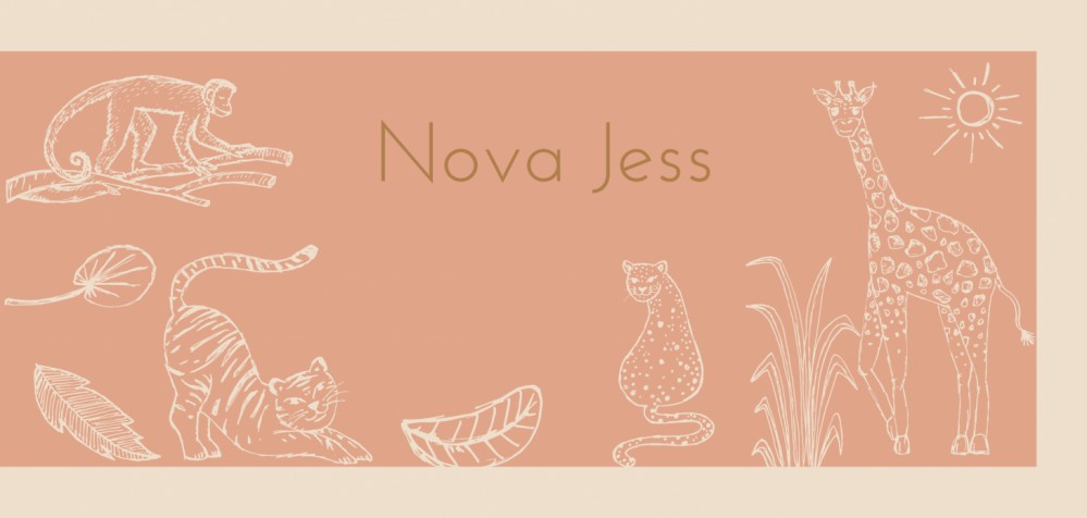 Geboortekaartje meisje jungle dieren - Nova Jess