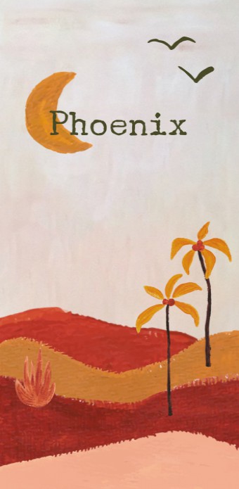 Geboortekaartje tropisch palmboom - Phoenix
