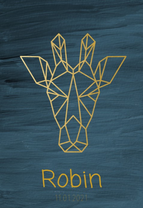 Robin Orgami giraf kaartje