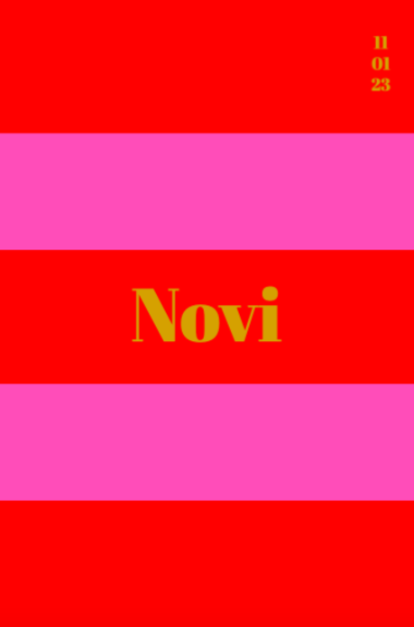 Geboortekaartje kleurrijk fel gestreept - Novi
