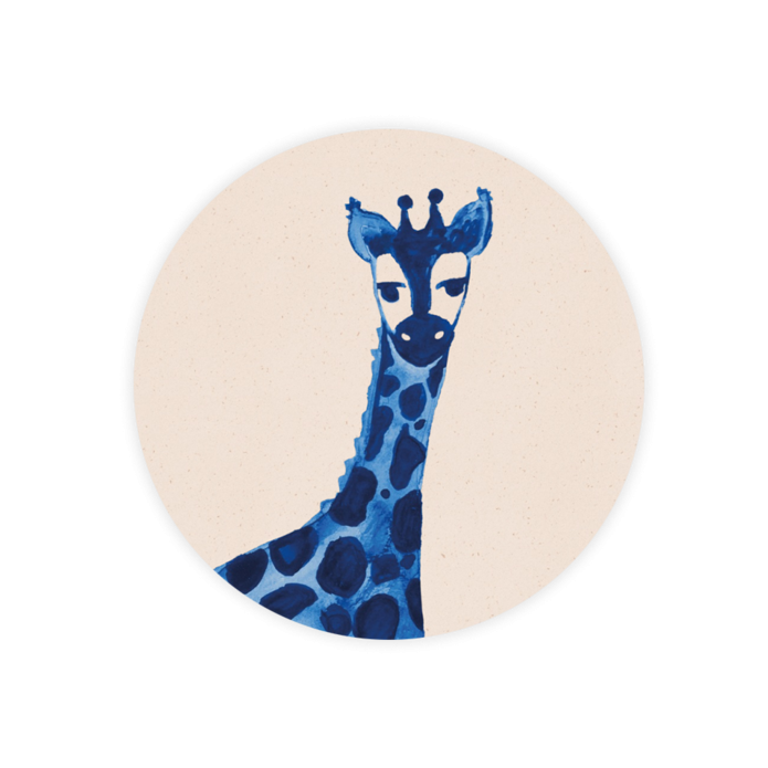 Sluitsticker Giraffe watercolor