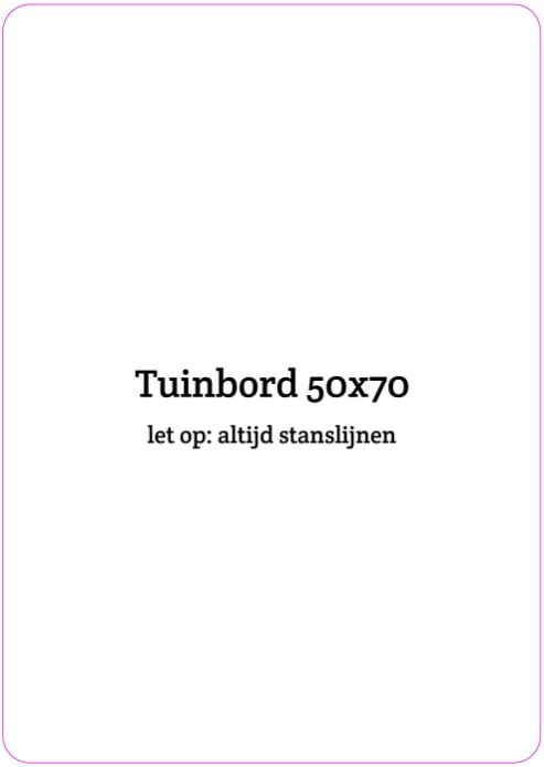 Weddingbord 50x70