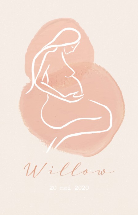 Kaartje zwangerschap - Willow
