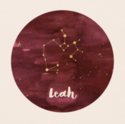 Leah sterrenbeeld kaartje voor