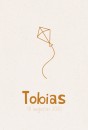 Tobias vlieger geboortekaartje voor