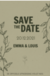 Emma Louis Save the date kaartje